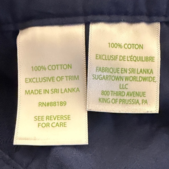 Lilly Pulitzer Navy Women's Shorts with Scalloped Hem. - Picture 5 of 8